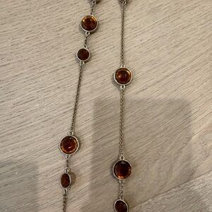 Banana Republic Gold Necklace with Brown Accents